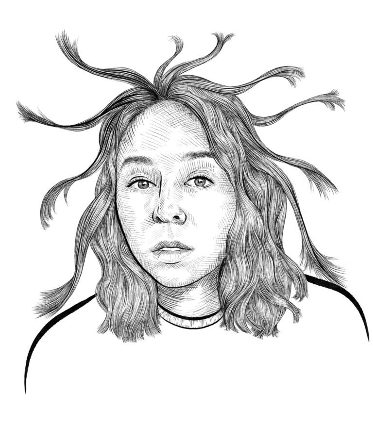 self portrait black and white Large 768x878